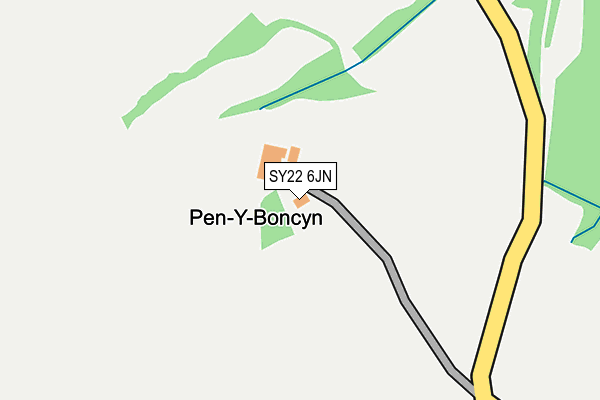SY22 6JN map - OS OpenMap – Local (Ordnance Survey) SY22 6JN map - OS OpenMap – Local (Ordnance Survey)