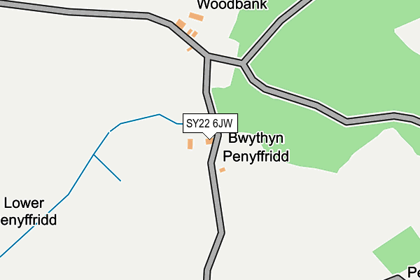 SY22 6JW map - OS OpenMap – Local (Ordnance Survey) SY22 6JW map - OS OpenMap – Local (Ordnance Survey)