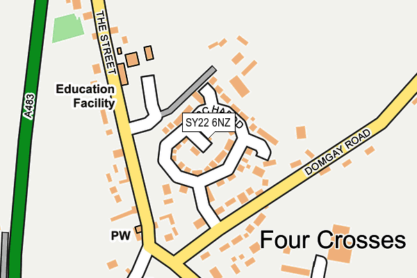 SY22 6NZ map - OS OpenMap – Local (Ordnance Survey) SY22 6NZ map - OS OpenMap – Local (Ordnance Survey)