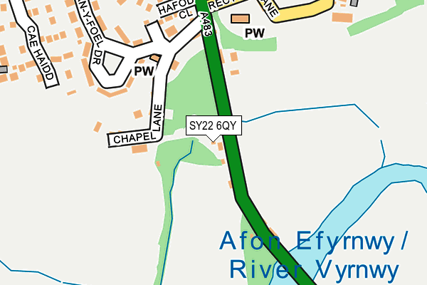 SY22 6QY map - OS OpenMap – Local (Ordnance Survey) SY22 6QY map - OS OpenMap – Local (Ordnance Survey)