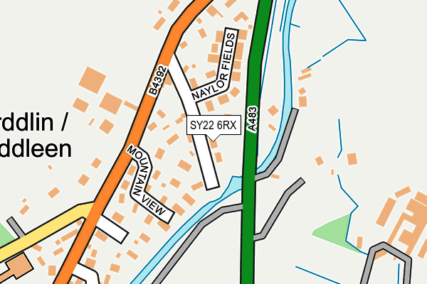 SY22 6RX map - OS OpenMap – Local (Ordnance Survey) SY22 6RX map - OS OpenMap – Local (Ordnance Survey)
