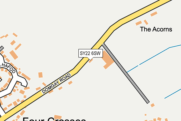 SY22 6SW map - OS OpenMap – Local (Ordnance Survey) SY22 6SW map - OS OpenMap – Local (Ordnance Survey)