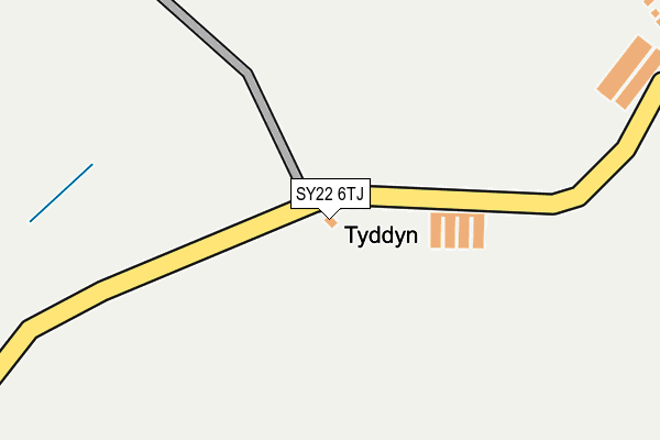 SY22 6TJ map - OS OpenMap – Local (Ordnance Survey) SY22 6TJ map - OS OpenMap – Local (Ordnance Survey)