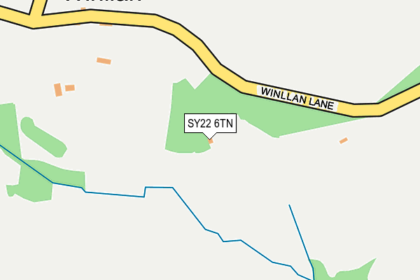SY22 6TN map - OS OpenMap – Local (Ordnance Survey) SY22 6TN map - OS OpenMap – Local (Ordnance Survey)