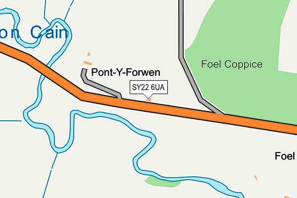 SY22 6UA map - OS OpenMap – Local (Ordnance Survey) SY22 6UA map - OS OpenMap – Local (Ordnance Survey)