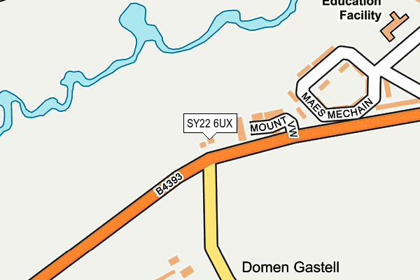 SY22 6UX map - OS OpenMap – Local (Ordnance Survey) SY22 6UX map - OS OpenMap – Local (Ordnance Survey)