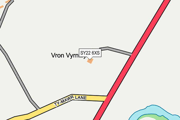 SY22 6XS map - OS OpenMap – Local (Ordnance Survey)