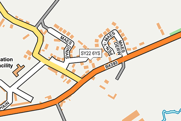 SY22 6YS map - OS OpenMap – Local (Ordnance Survey) SY22 6YS map - OS OpenMap – Local (Ordnance Survey)