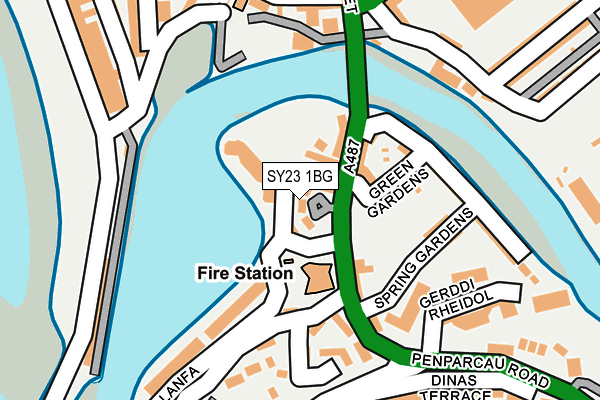 SY23 1BG map - OS OpenMap – Local (Ordnance Survey)