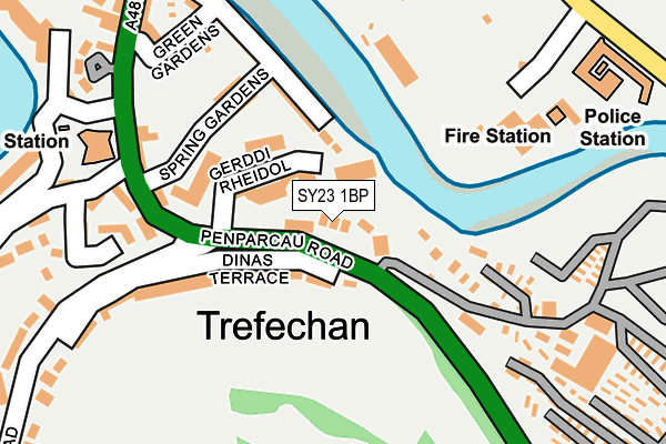 SY23 1BP map - OS OpenMap – Local (Ordnance Survey)