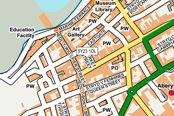 SY23 1DL map - OS OpenMap – Local (Ordnance Survey) SY23 1DL map - OS OpenMap – Local (Ordnance Survey)