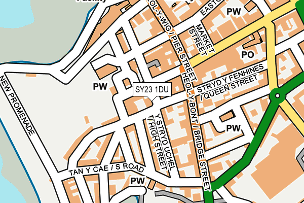 SY23 1DU map - OS OpenMap – Local (Ordnance Survey) SY23 1DU map - OS OpenMap – Local (Ordnance Survey)