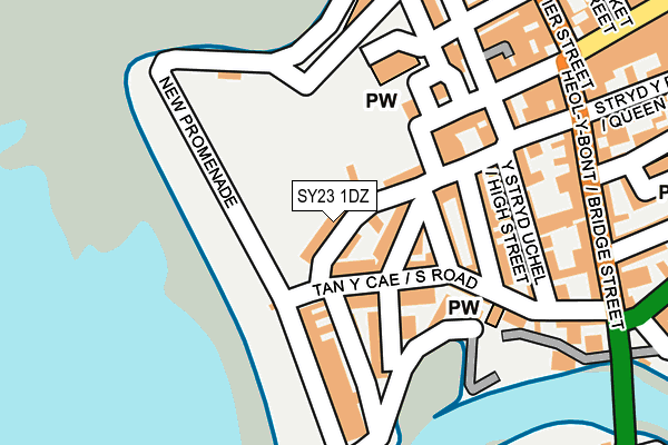 SY23 1DZ map - OS OpenMap – Local (Ordnance Survey) SY23 1DZ map - OS OpenMap – Local (Ordnance Survey)