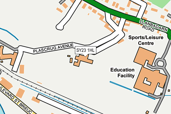 SY23 1HL map - OS OpenMap – Local (Ordnance Survey) SY23 1HL map - OS OpenMap – Local (Ordnance Survey)