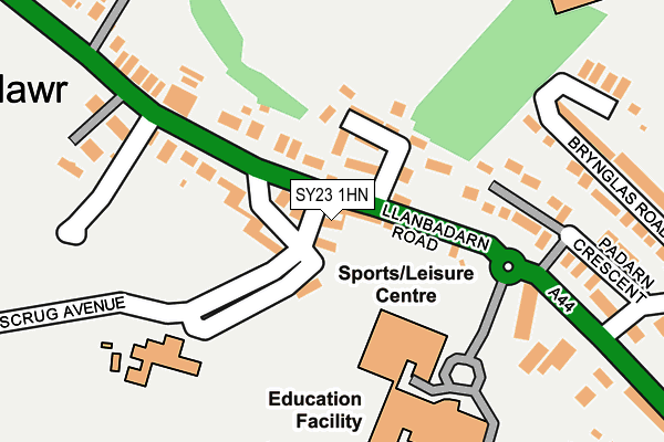 SY23 1HN map - OS OpenMap – Local (Ordnance Survey) SY23 1HN map - OS OpenMap – Local (Ordnance Survey)