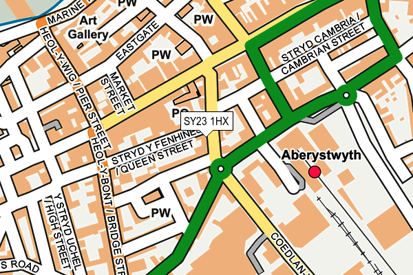 SY23 1HX map - OS OpenMap – Local (Ordnance Survey) SY23 1HX map - OS OpenMap – Local (Ordnance Survey)