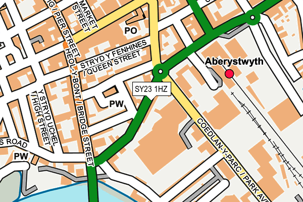 SY23 1HZ map - OS OpenMap – Local (Ordnance Survey)
