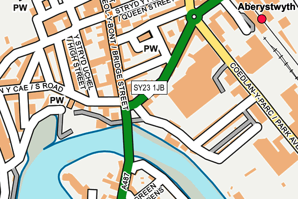 SY23 1JB map - OS OpenMap – Local (Ordnance Survey) SY23 1JB map - OS OpenMap – Local (Ordnance Survey)