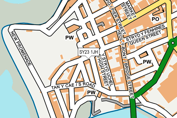 SY23 1JH map - OS OpenMap – Local (Ordnance Survey) SY23 1JH map - OS OpenMap – Local (Ordnance Survey)