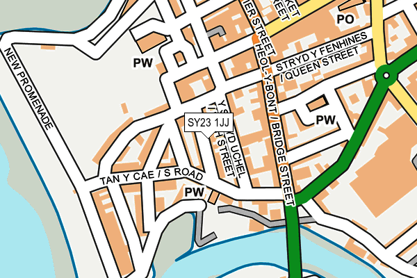 SY23 1JJ map - OS OpenMap – Local (Ordnance Survey) SY23 1JJ map - OS OpenMap – Local (Ordnance Survey)