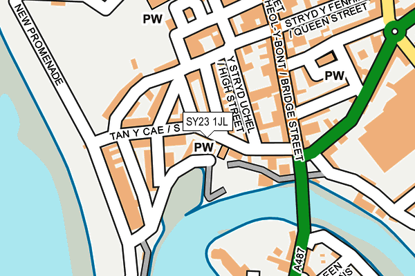 SY23 1JL map - OS OpenMap – Local (Ordnance Survey) SY23 1JL map - OS OpenMap – Local (Ordnance Survey)
