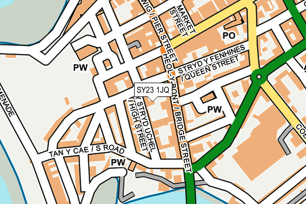 SY23 1JQ map - OS OpenMap – Local (Ordnance Survey) SY23 1JQ map - OS OpenMap – Local (Ordnance Survey)