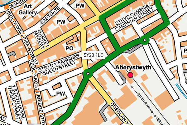 SY23 1LE map - OS OpenMap – Local (Ordnance Survey) SY23 1LE map - OS OpenMap – Local (Ordnance Survey)