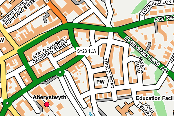 SY23 1LW map - OS OpenMap – Local (Ordnance Survey) SY23 1LW map - OS OpenMap – Local (Ordnance Survey)
