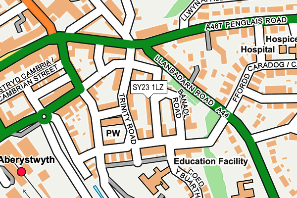 SY23 1LZ map - OS OpenMap – Local (Ordnance Survey)