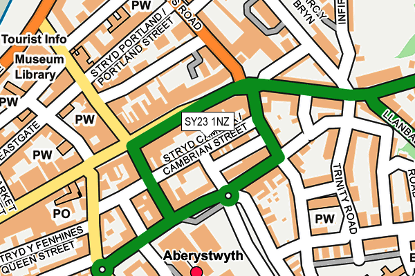 SY23 1NZ map - OS OpenMap – Local (Ordnance Survey) SY23 1NZ map - OS OpenMap – Local (Ordnance Survey)