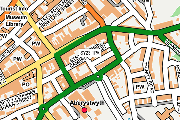 SY23 1PA map - OS OpenMap – Local (Ordnance Survey) SY23 1PA map - OS OpenMap – Local (Ordnance Survey)