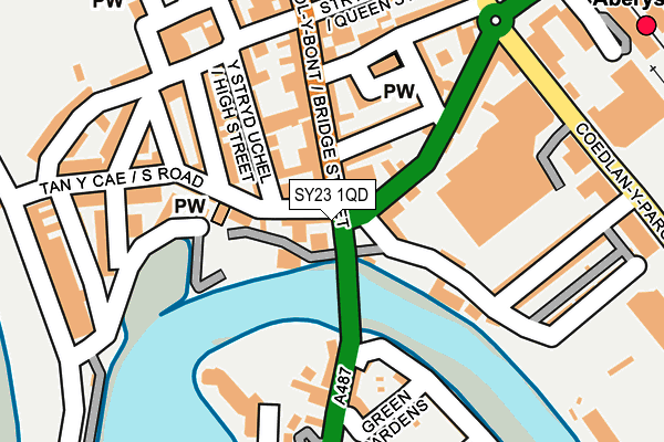 SY23 1QD map - OS OpenMap – Local (Ordnance Survey) SY23 1QD map - OS OpenMap – Local (Ordnance Survey)