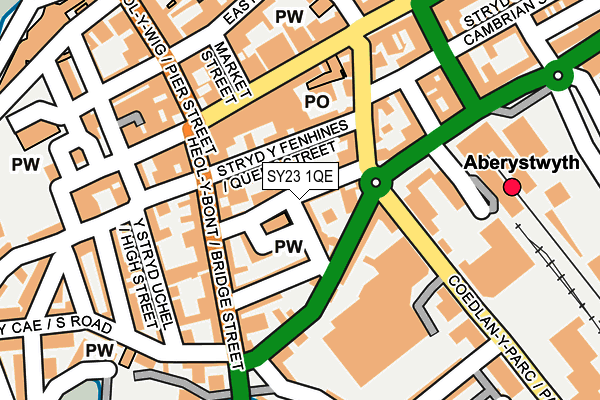 SY23 1QE map - OS OpenMap – Local (Ordnance Survey) SY23 1QE map - OS OpenMap – Local (Ordnance Survey)