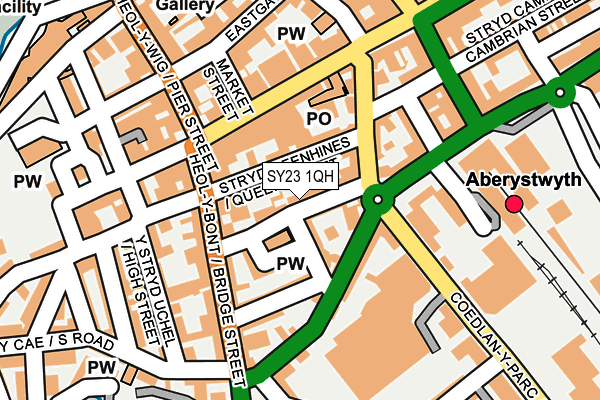 SY23 1QH map - OS OpenMap – Local (Ordnance Survey) SY23 1QH map - OS OpenMap – Local (Ordnance Survey)
