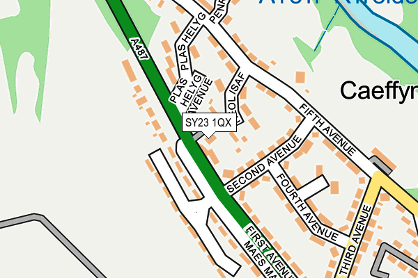 SY23 1QX map - OS OpenMap – Local (Ordnance Survey) SY23 1QX map - OS OpenMap – Local (Ordnance Survey)