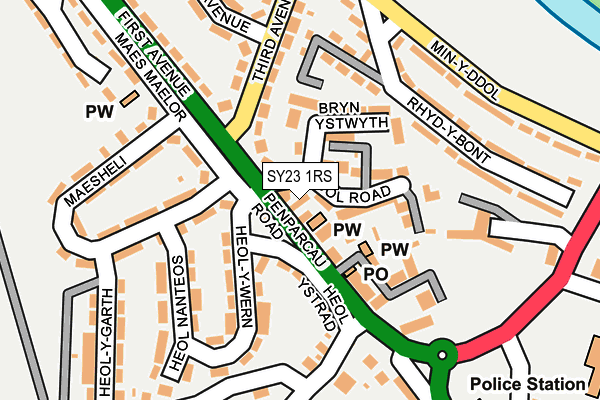 SY23 1RS map - OS OpenMap – Local (Ordnance Survey) SY23 1RS map - OS OpenMap – Local (Ordnance Survey)