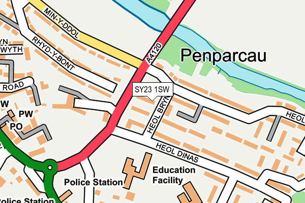 SY23 1SW map - OS OpenMap – Local (Ordnance Survey) SY23 1SW map - OS OpenMap – Local (Ordnance Survey)