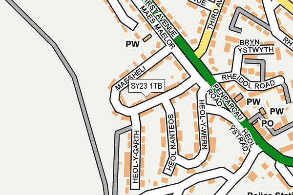 SY23 1TB map - OS OpenMap – Local (Ordnance Survey) SY23 1TB map - OS OpenMap – Local (Ordnance Survey)