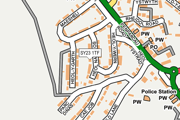 SY23 1TF map - OS OpenMap – Local (Ordnance Survey) SY23 1TF map - OS OpenMap – Local (Ordnance Survey)