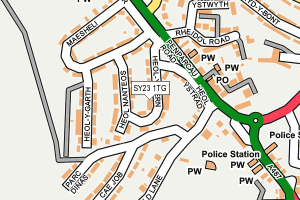 SY23 1TG map - OS OpenMap – Local (Ordnance Survey) SY23 1TG map - OS OpenMap – Local (Ordnance Survey)