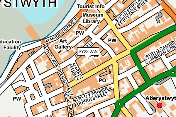 SY23 2AN map - OS OpenMap – Local (Ordnance Survey) SY23 2AN map - OS OpenMap – Local (Ordnance Survey)