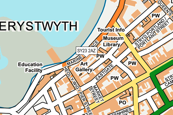 SY23 2AZ map - OS OpenMap – Local (Ordnance Survey) SY23 2AZ map - OS OpenMap – Local (Ordnance Survey)
