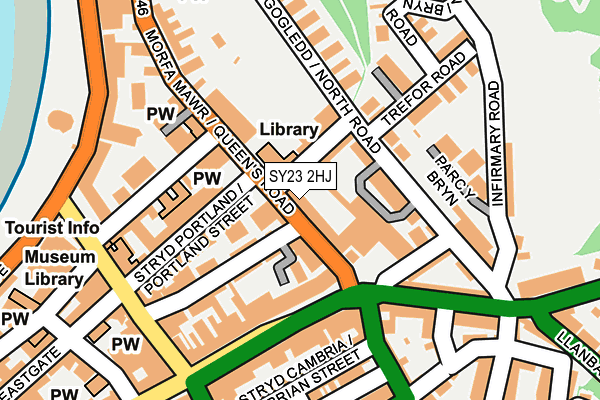 SY23 2HJ map - OS OpenMap – Local (Ordnance Survey) SY23 2HJ map - OS OpenMap – Local (Ordnance Survey)