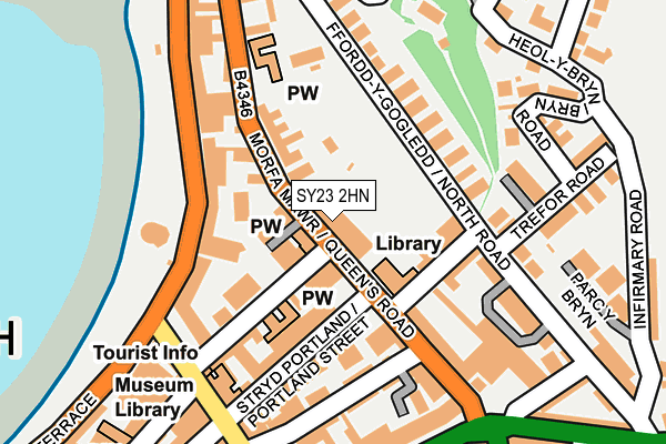 SY23 2HN map - OS OpenMap – Local (Ordnance Survey) SY23 2HN map - OS OpenMap – Local (Ordnance Survey)