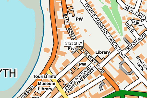 SY23 2HW map - OS OpenMap – Local (Ordnance Survey) SY23 2HW map - OS OpenMap – Local (Ordnance Survey)