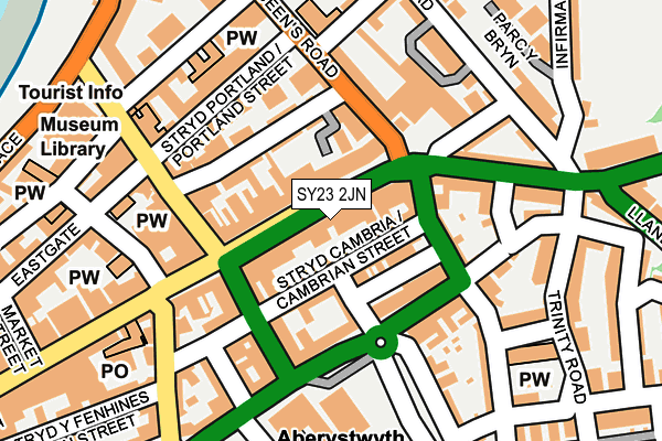 SY23 2JN map - OS OpenMap – Local (Ordnance Survey) SY23 2JN map - OS OpenMap – Local (Ordnance Survey)