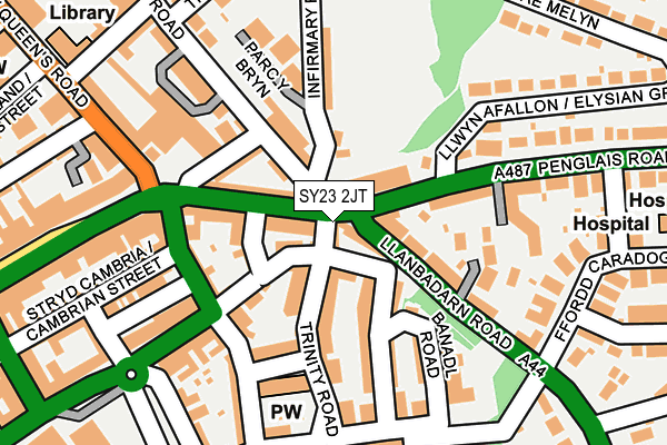 SY23 2JT map - OS OpenMap – Local (Ordnance Survey) SY23 2JT map - OS OpenMap – Local (Ordnance Survey)
