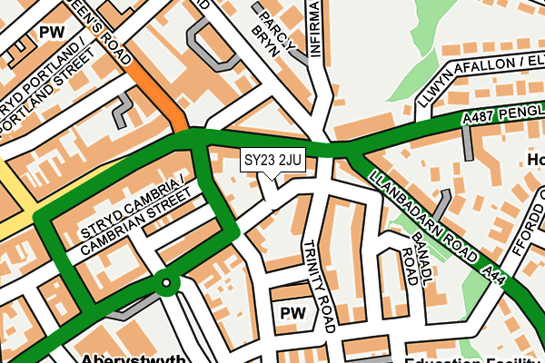 SY23 2JU map - OS OpenMap – Local (Ordnance Survey) SY23 2JU map - OS OpenMap – Local (Ordnance Survey)