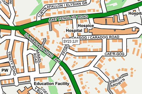 SY23 2JY map - OS OpenMap – Local (Ordnance Survey) SY23 2JY map - OS OpenMap – Local (Ordnance Survey)