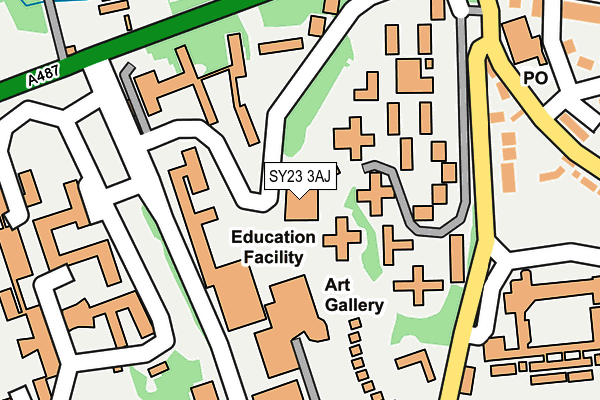 SY23 3AJ map - OS OpenMap – Local (Ordnance Survey) SY23 3AJ map - OS OpenMap – Local (Ordnance Survey)